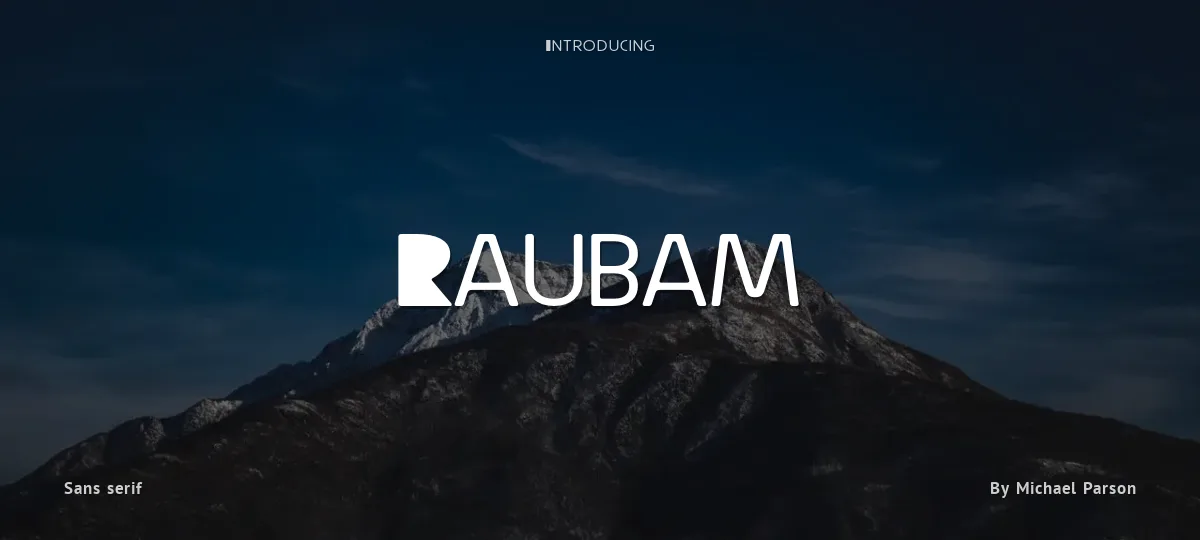 Raubam font preview