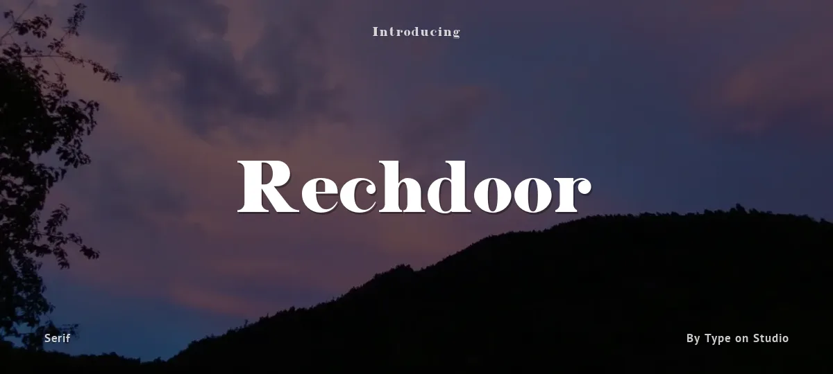 Rechdoor font preview