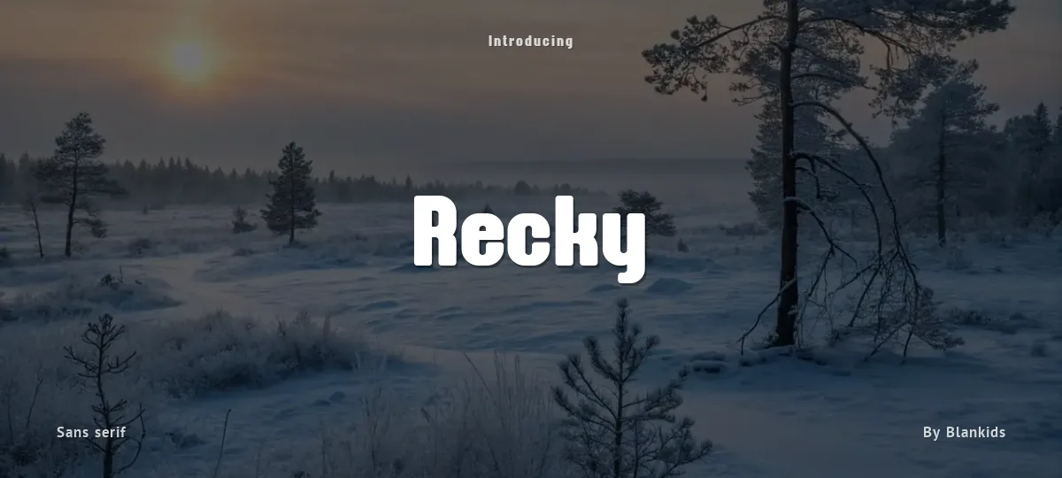 Recky font preview