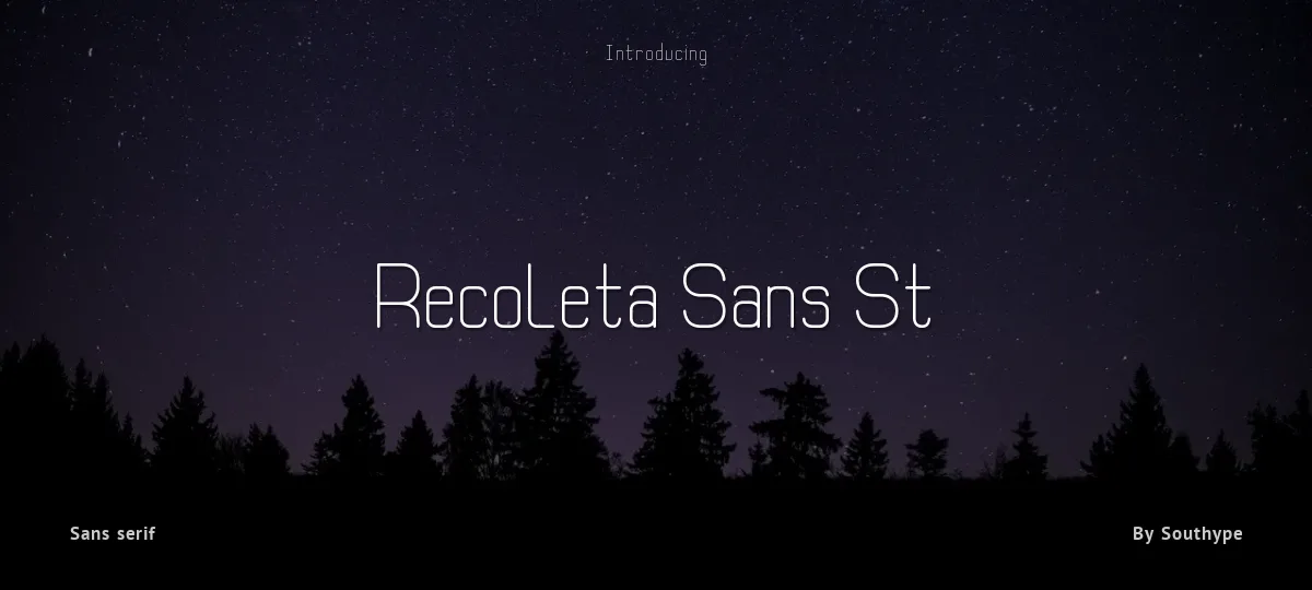 Recoleta Sans St font preview