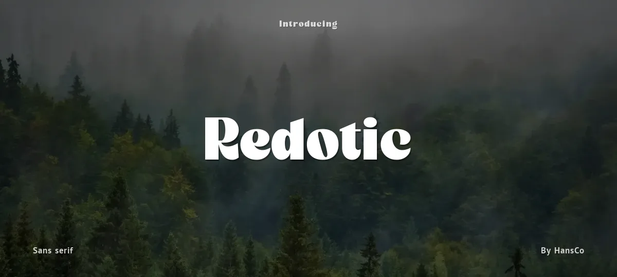 Redotic font preview