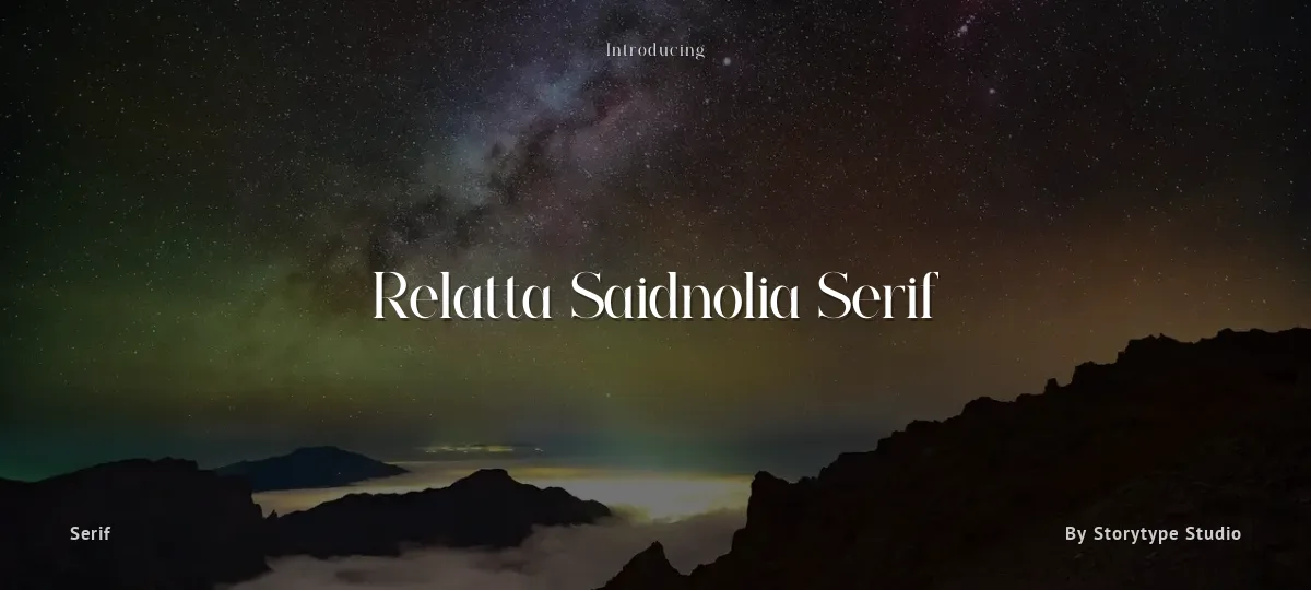 Relatta Saidnolia Serif font preview