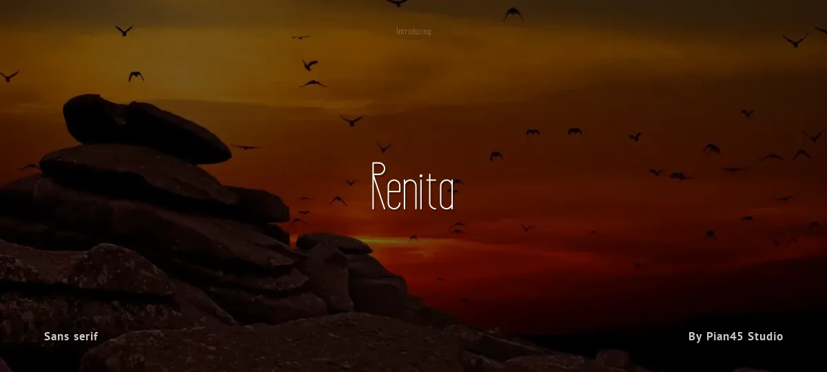 Renita font preview