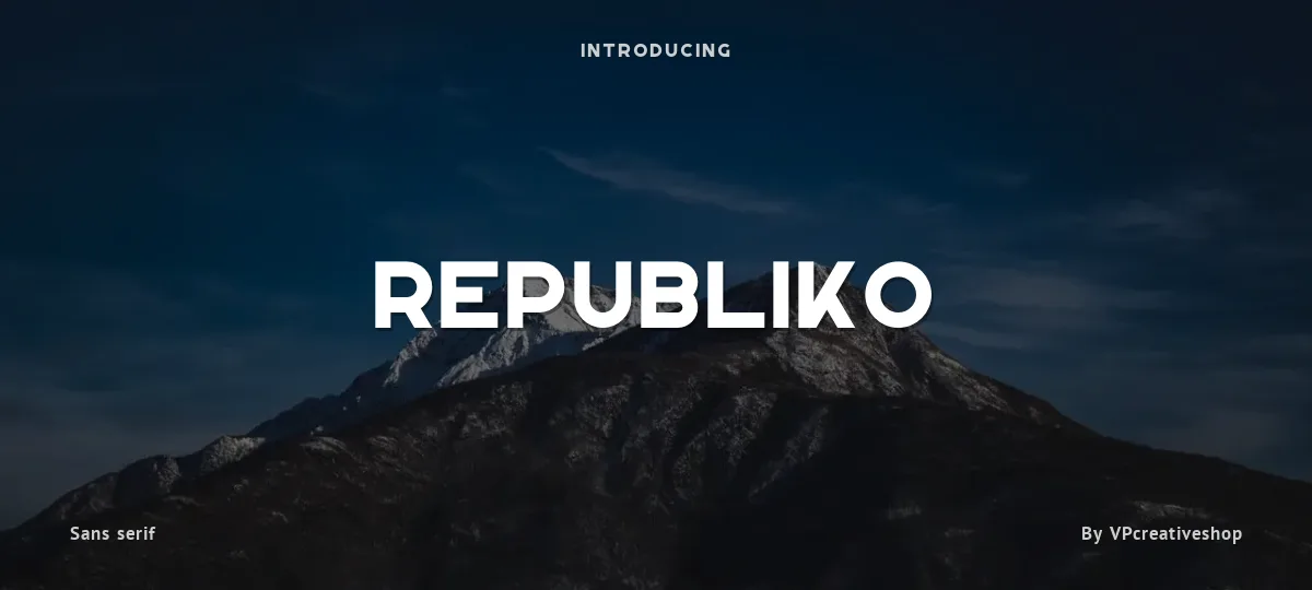 Republiko font preview