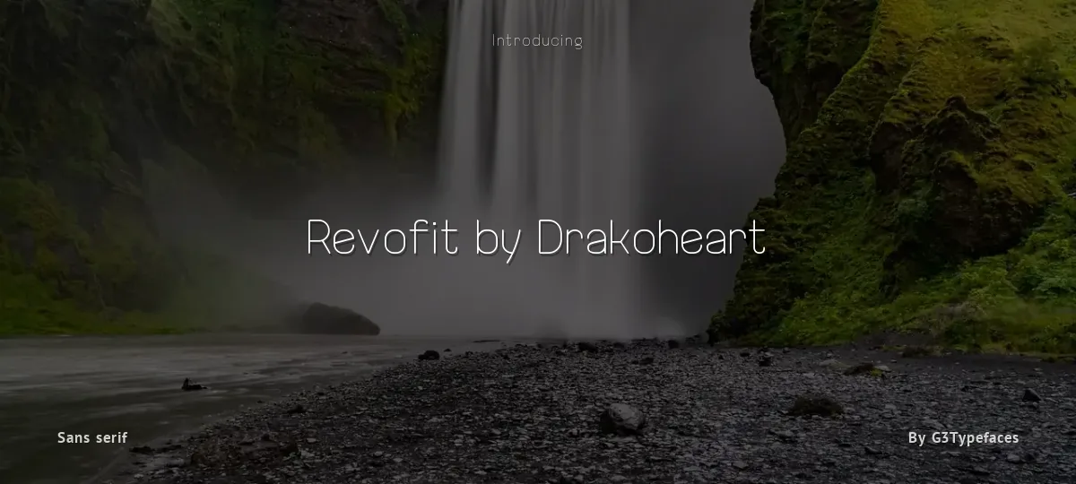 Revofit by Drakoheart font preview