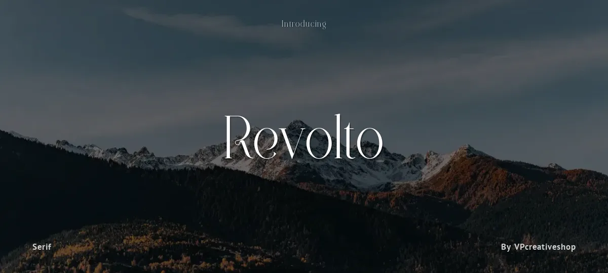 Revolto font preview