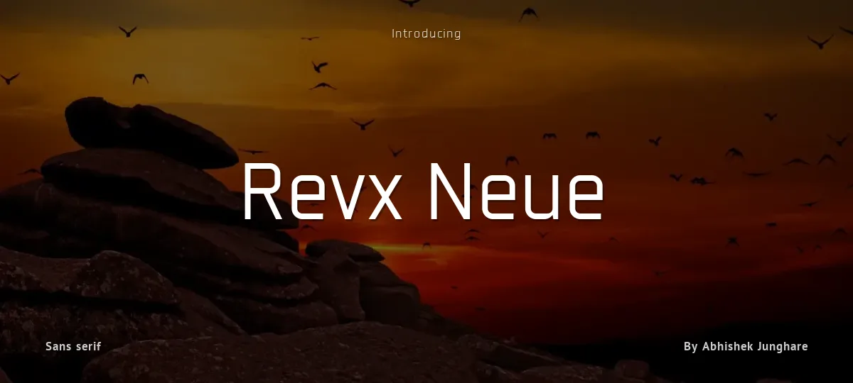 Revx Neue font preview