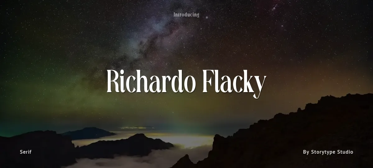 Richardo Flacky font preview