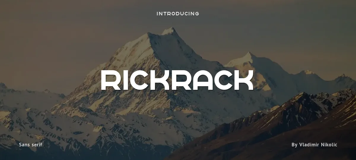 Rickrack font preview