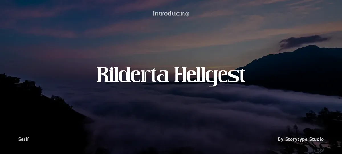 Rilderta Hellgest font preview