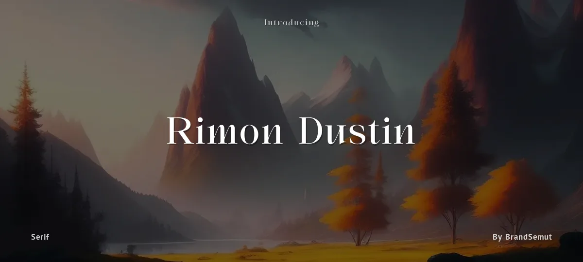 Rimon Dustin font preview