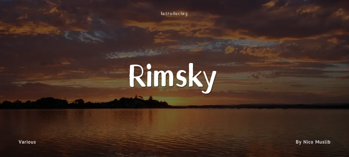 Rimsky font preview