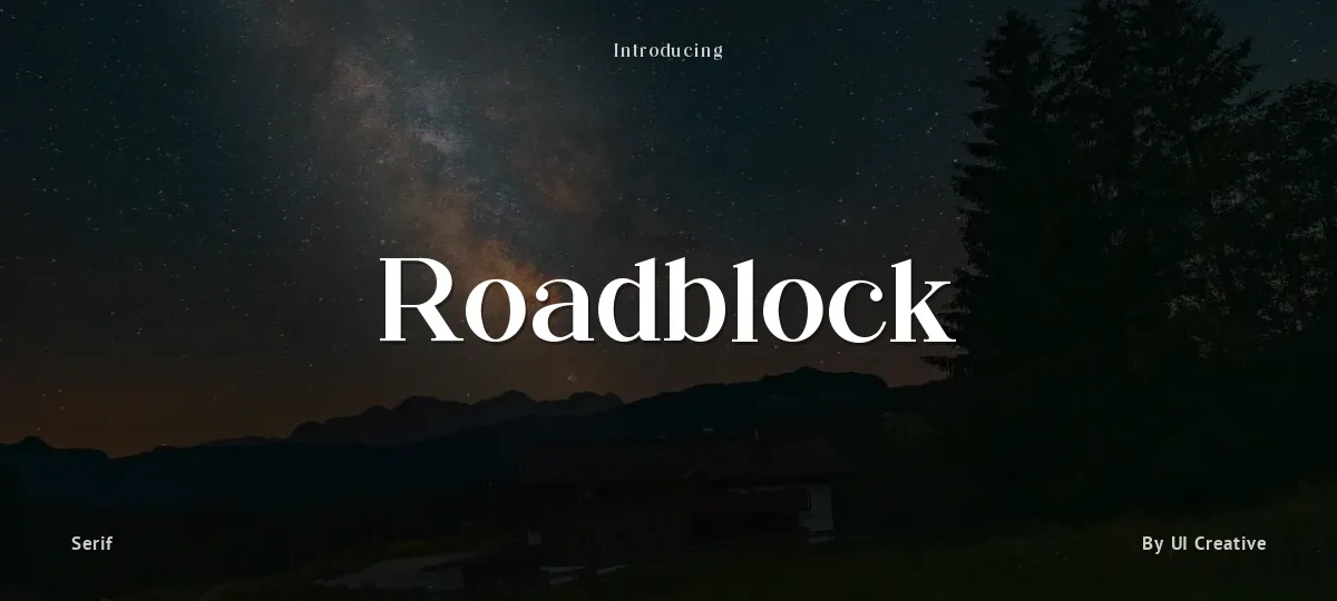 Roadblock font preview