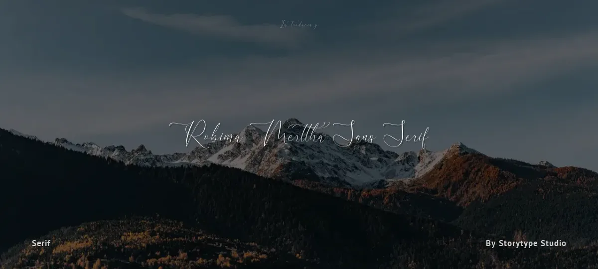 Robima Merttha Sans Serif font preview