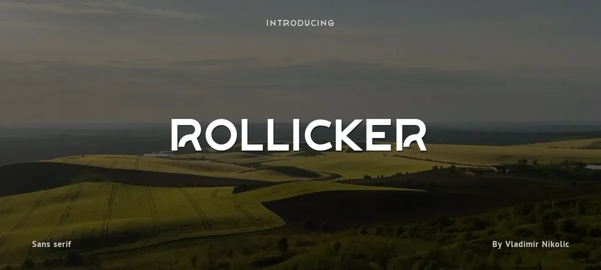 Rollicker font preview