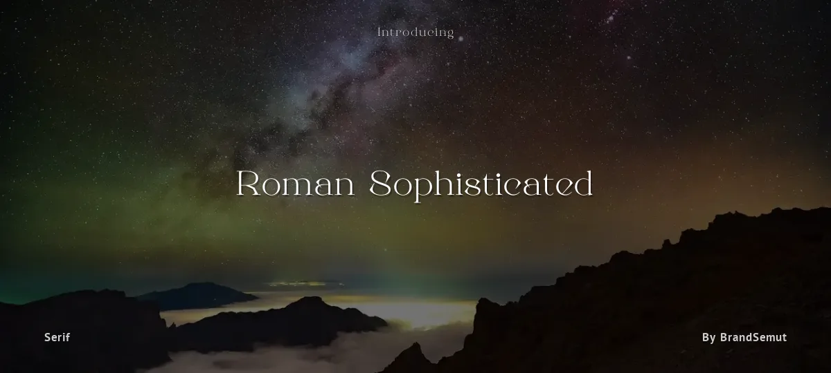 Roman Sophisticated font preview