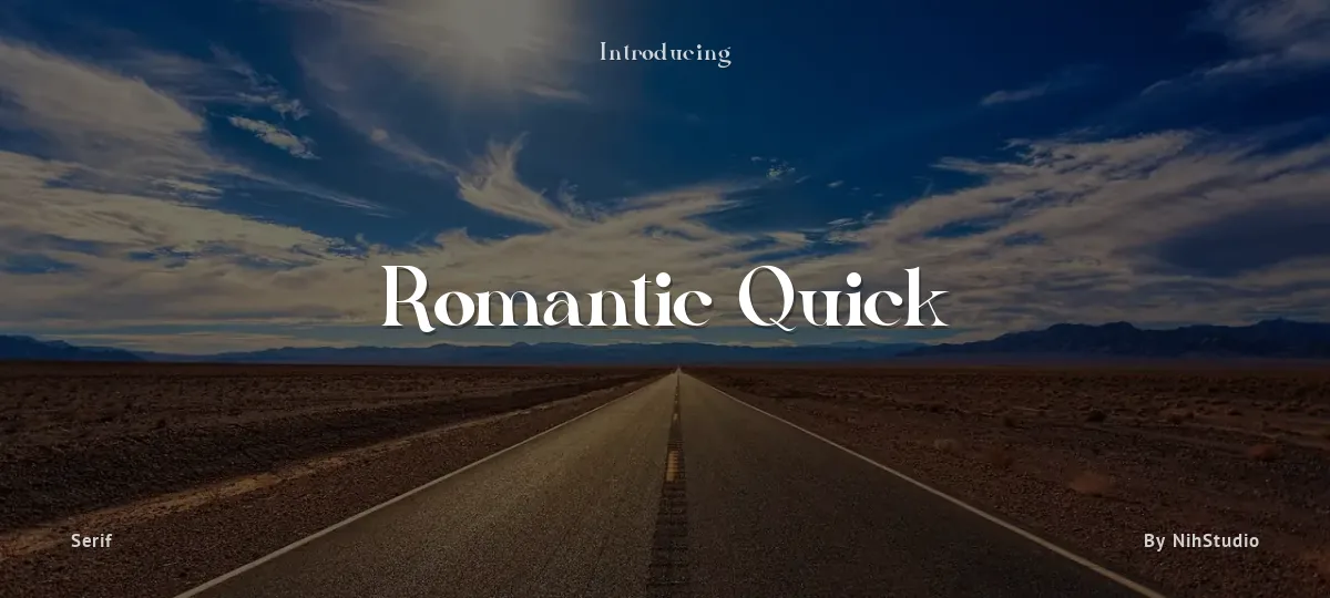 Romantic Quick font preview