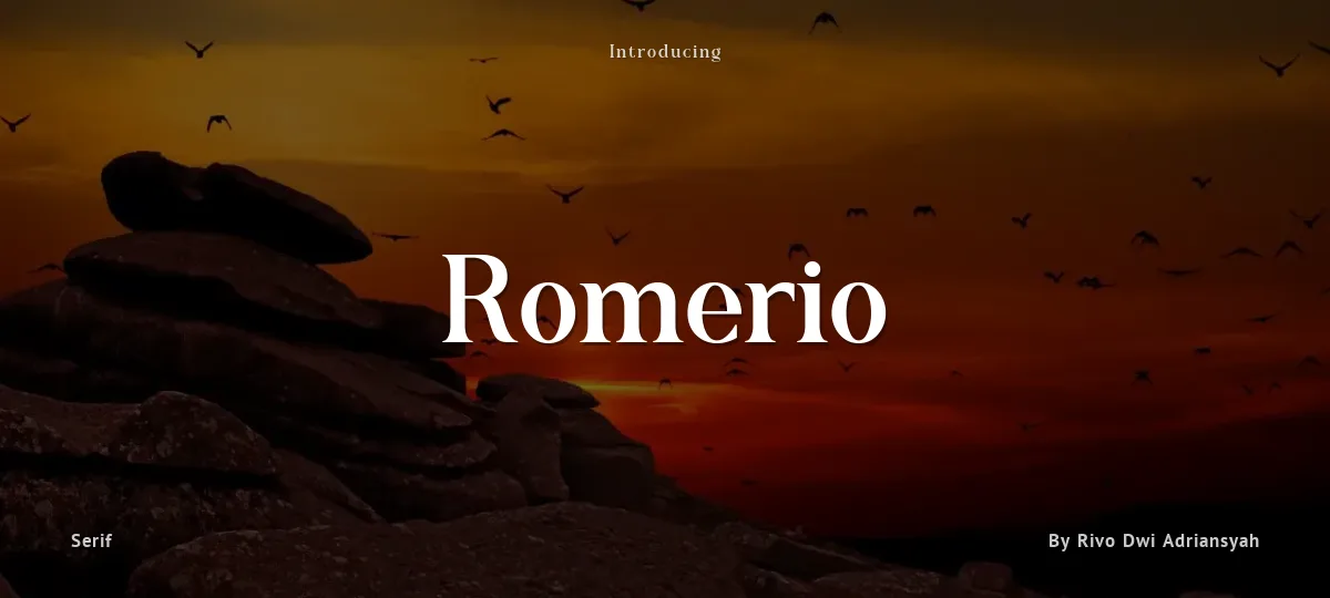 Romerio font preview