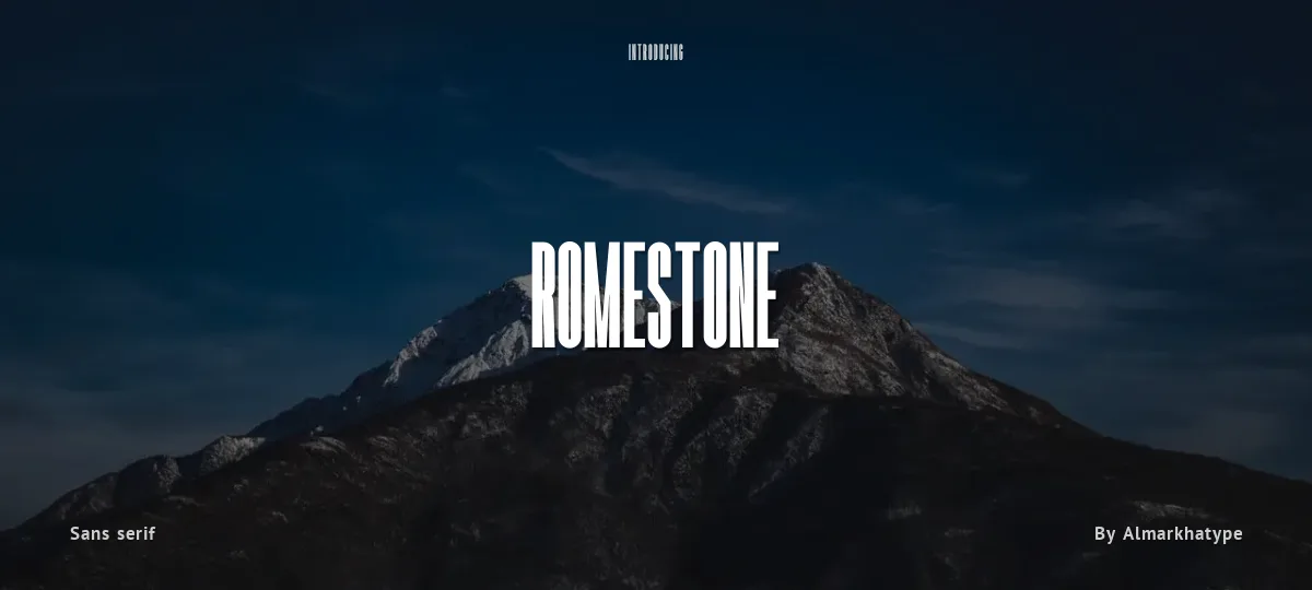Romestone font preview