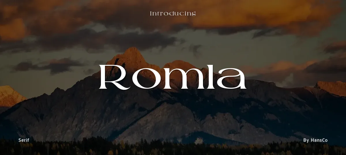 Romla font preview