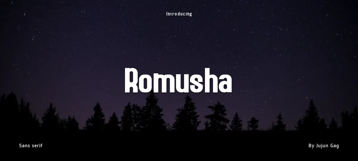 Romusha font preview