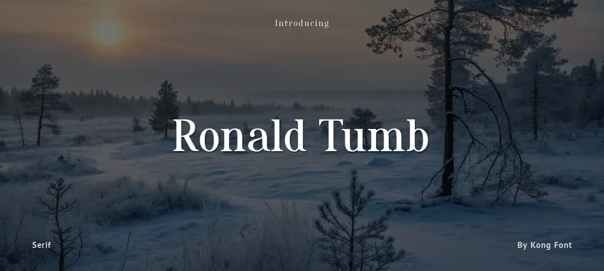 Ronald Tumb font preview