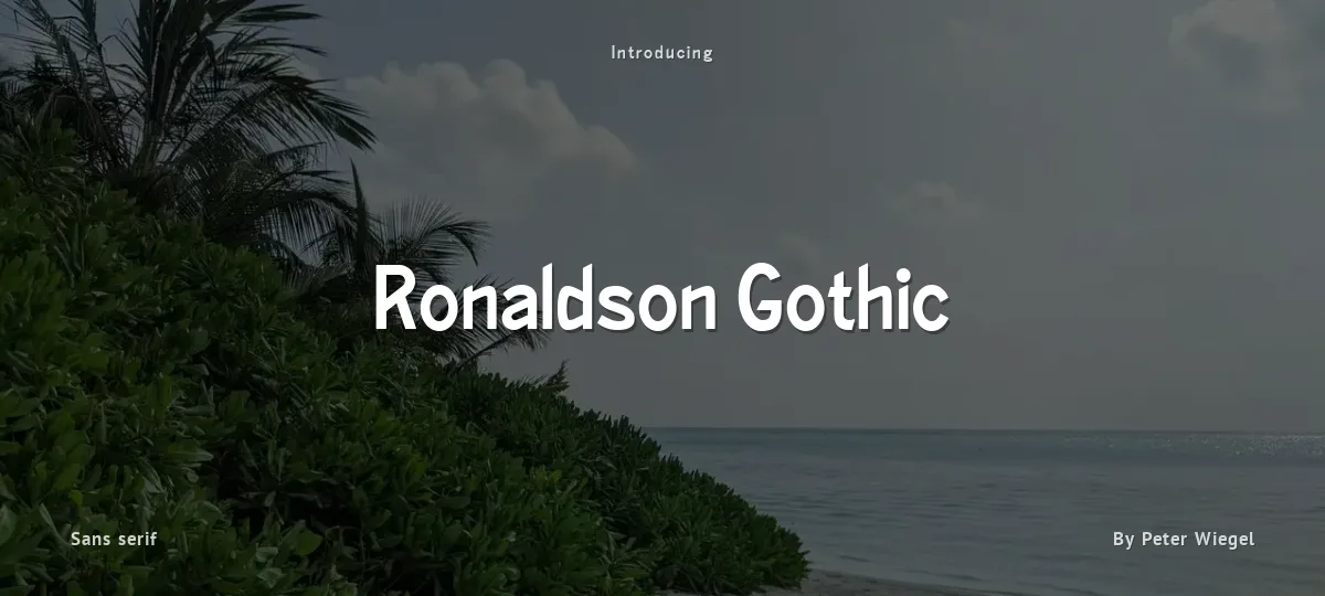 Ronaldson Gothic font preview