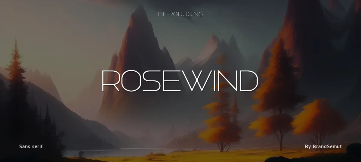Rosewind font preview