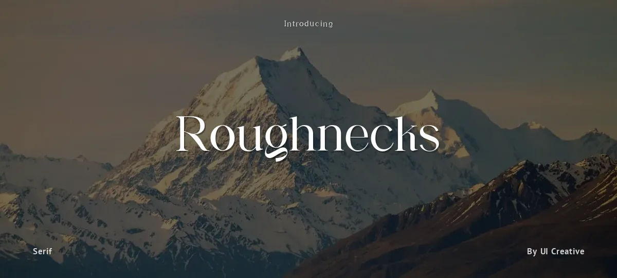 Roughnecks font preview