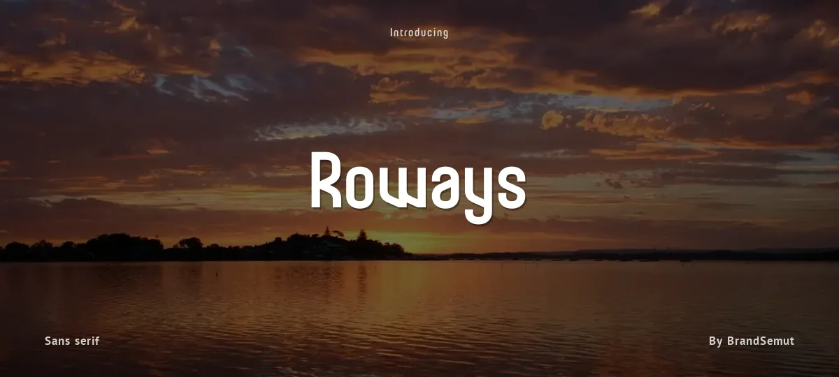 Roways font preview