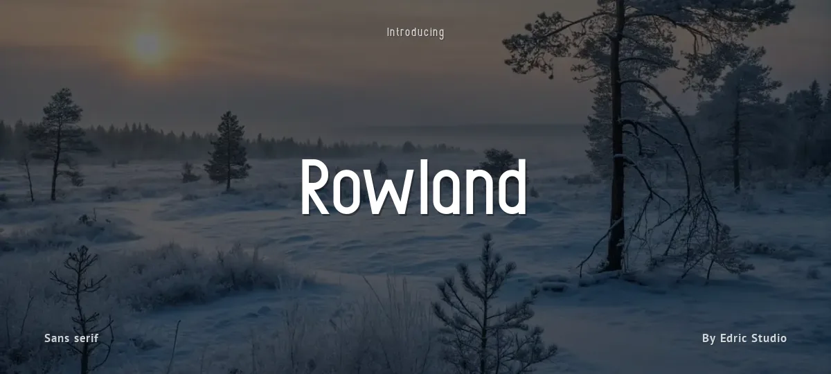 Rowland font preview