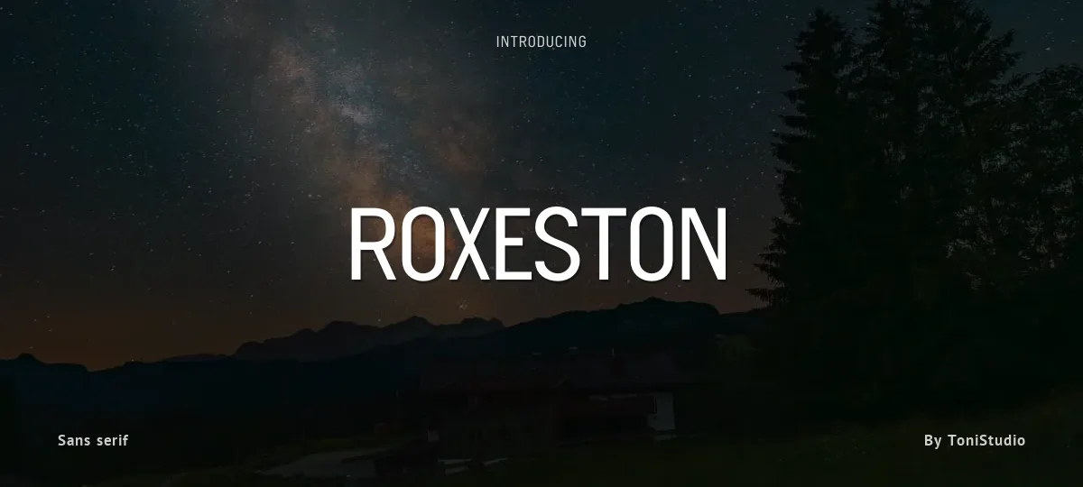 Roxeston font preview