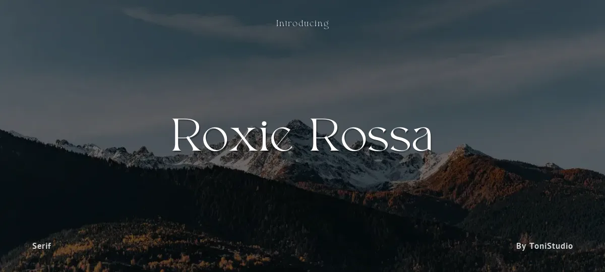 Roxie Rossa font preview