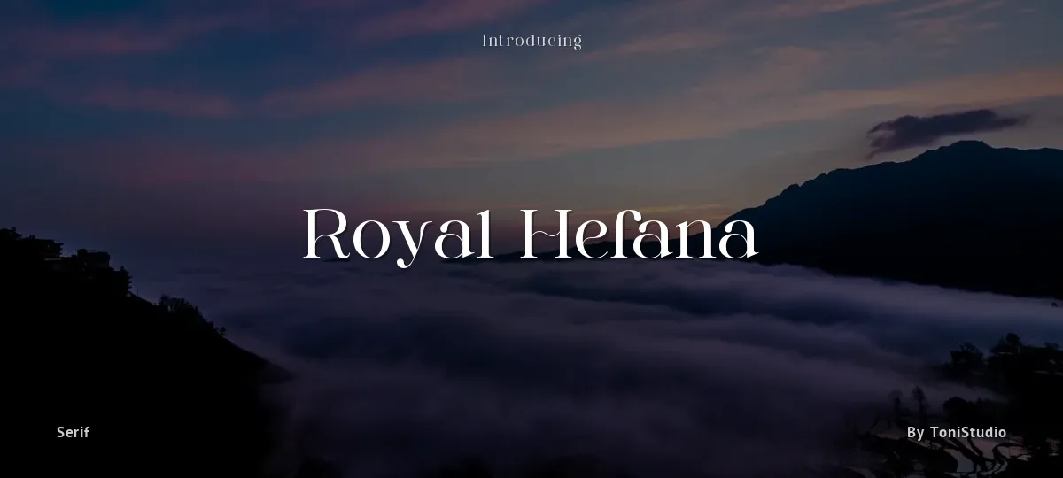 Royal Hefana font preview
