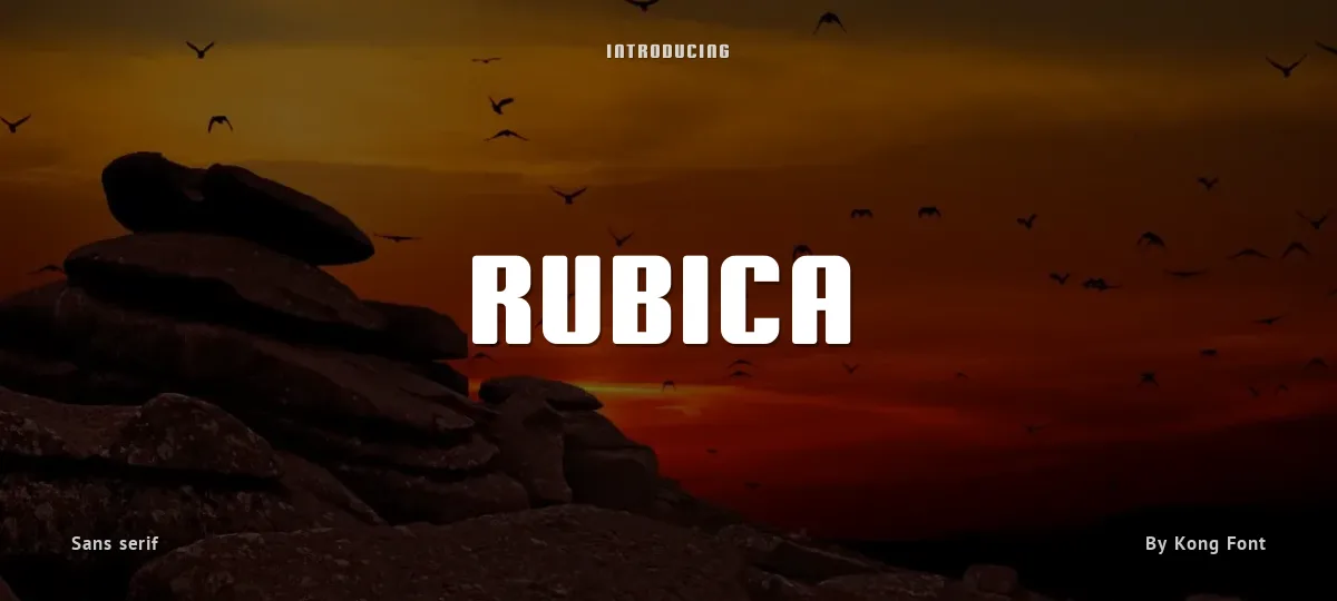 Rubica font preview