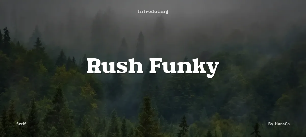 Rush Funky font preview