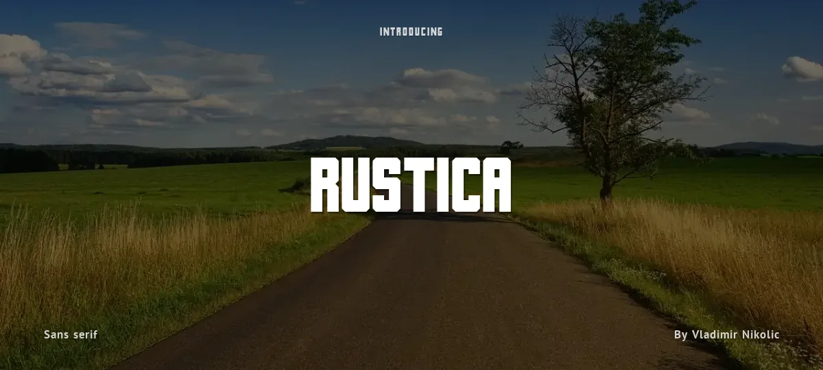 Rustica font preview