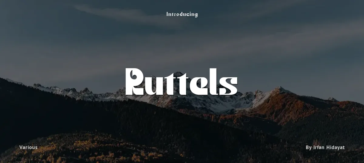 Ruttels font preview