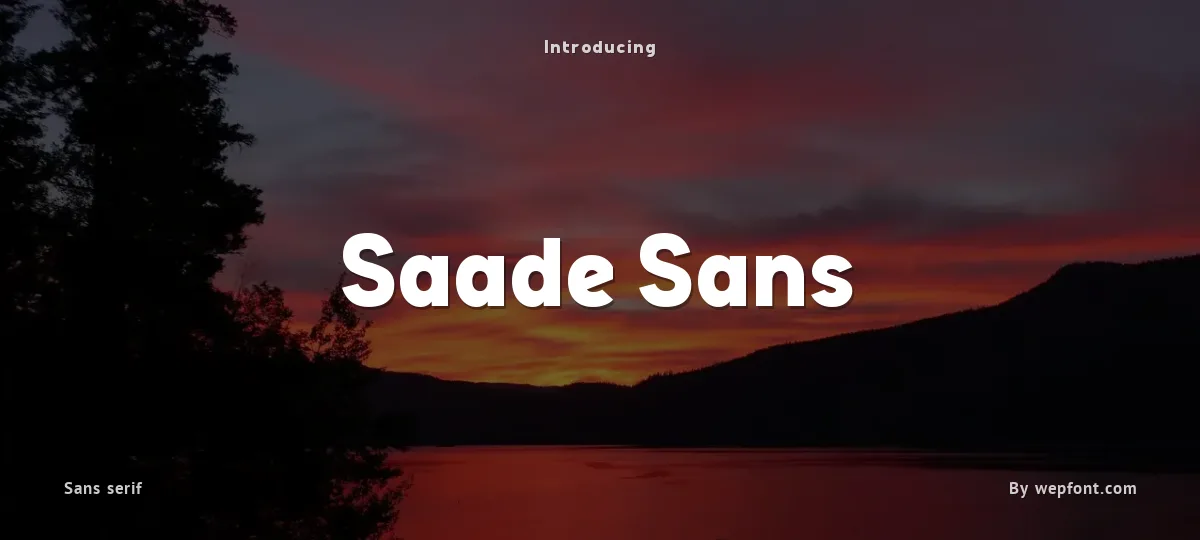 Saade Sans font preview