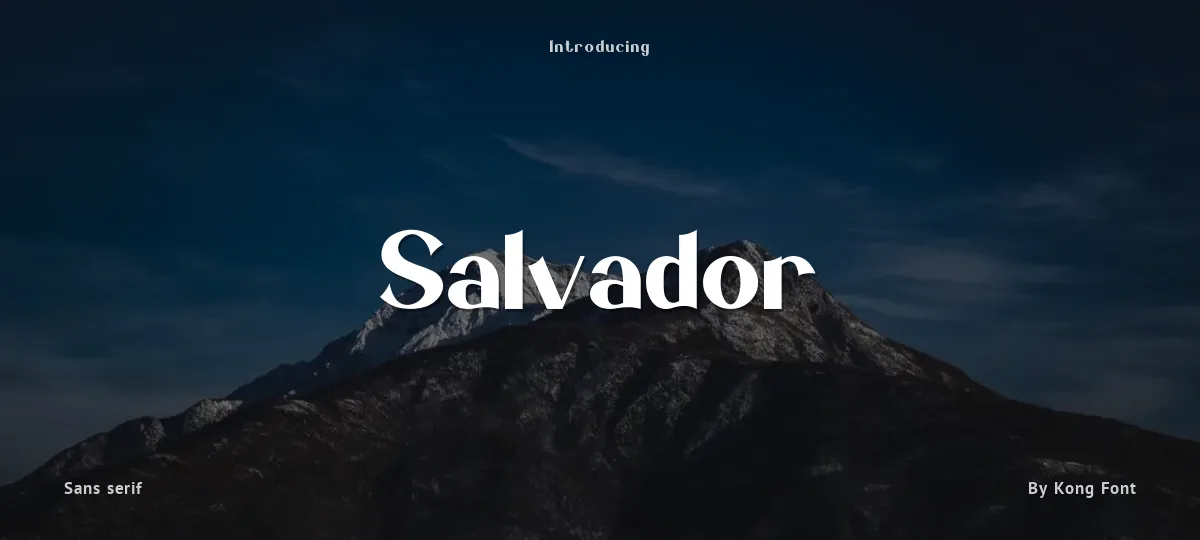 Salvador font preview
