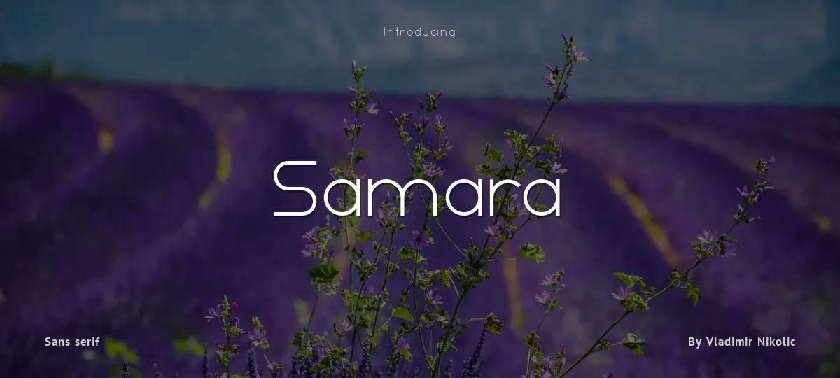 Samara font preview