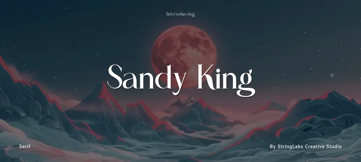 Sandy King font preview
