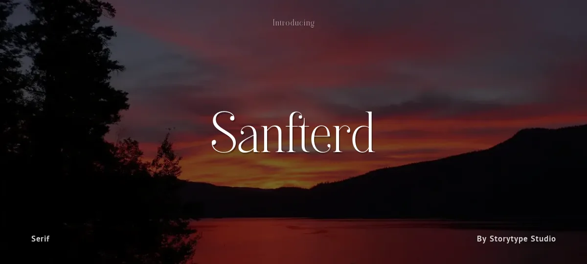 Sanfterd font preview