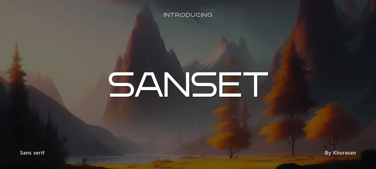 Sanset font preview