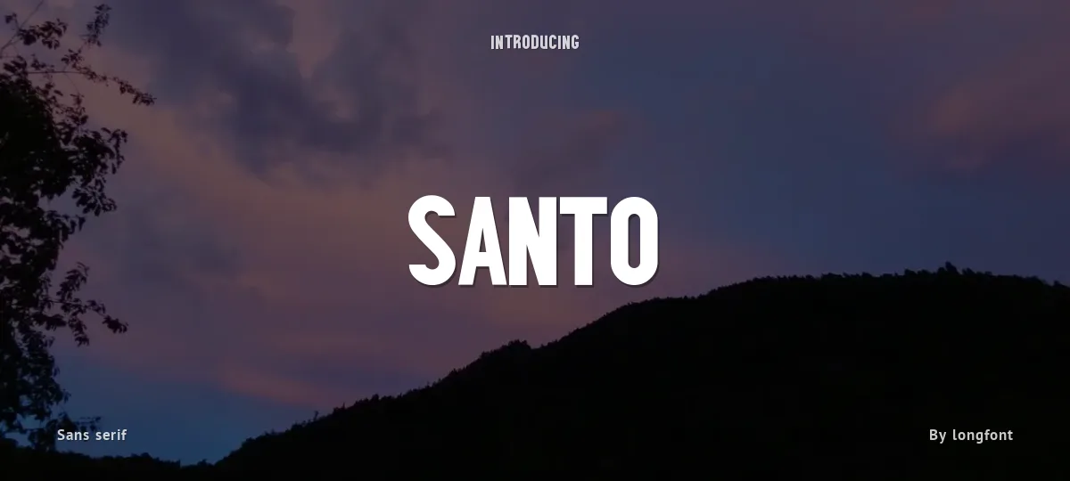 Santo font preview