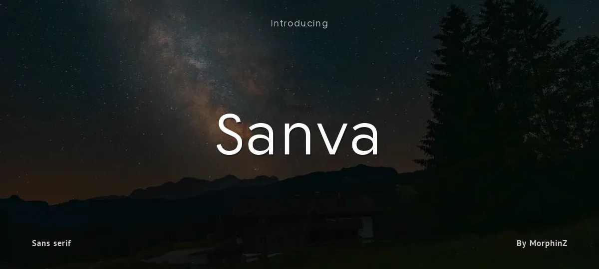 Sanva font preview