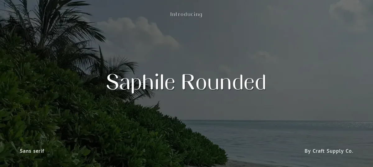 Saphile Rounded font preview