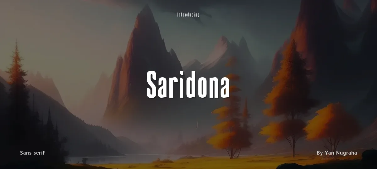 Saridona font preview