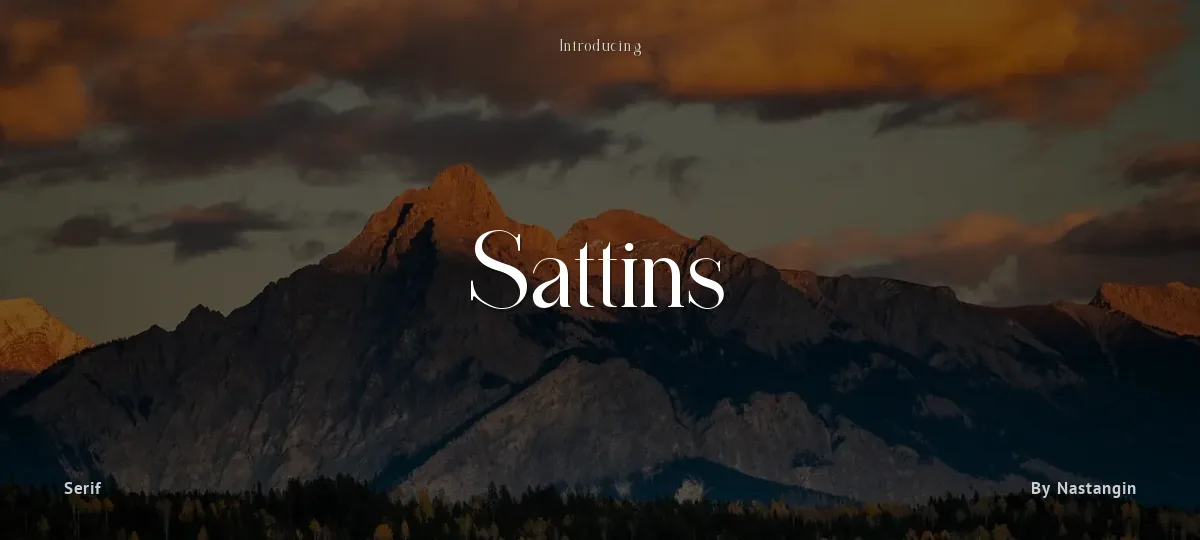 Sattins font preview