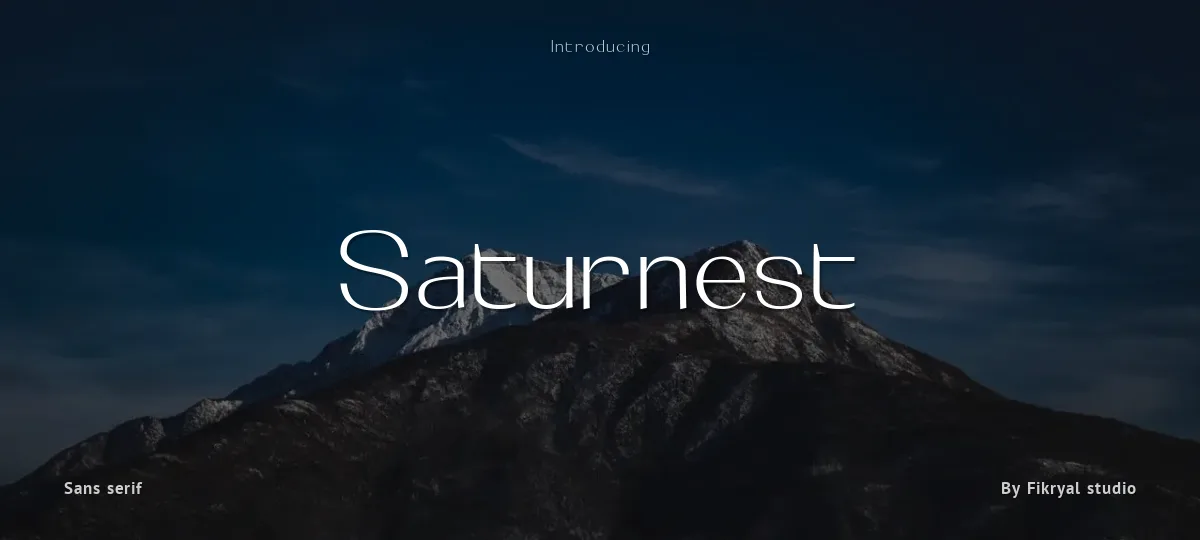 Saturnest font preview